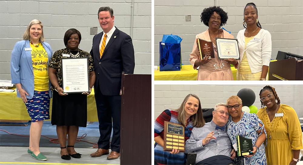 shots of honorees at the Senior Recognition gala